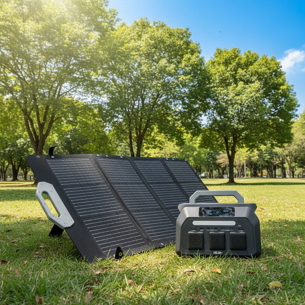 キャンプ用 ポータブル電源 小型 ソーラー充電 軽量 車載対応| IEETek