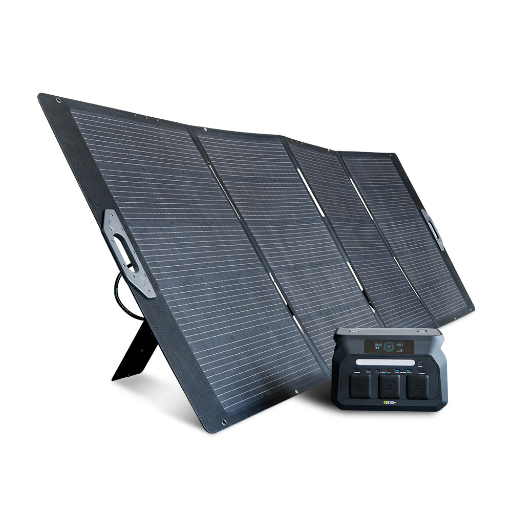 PSE認済み ポータブル電源 大容量1024Wh 防災/車載両用 ソーラーパネル