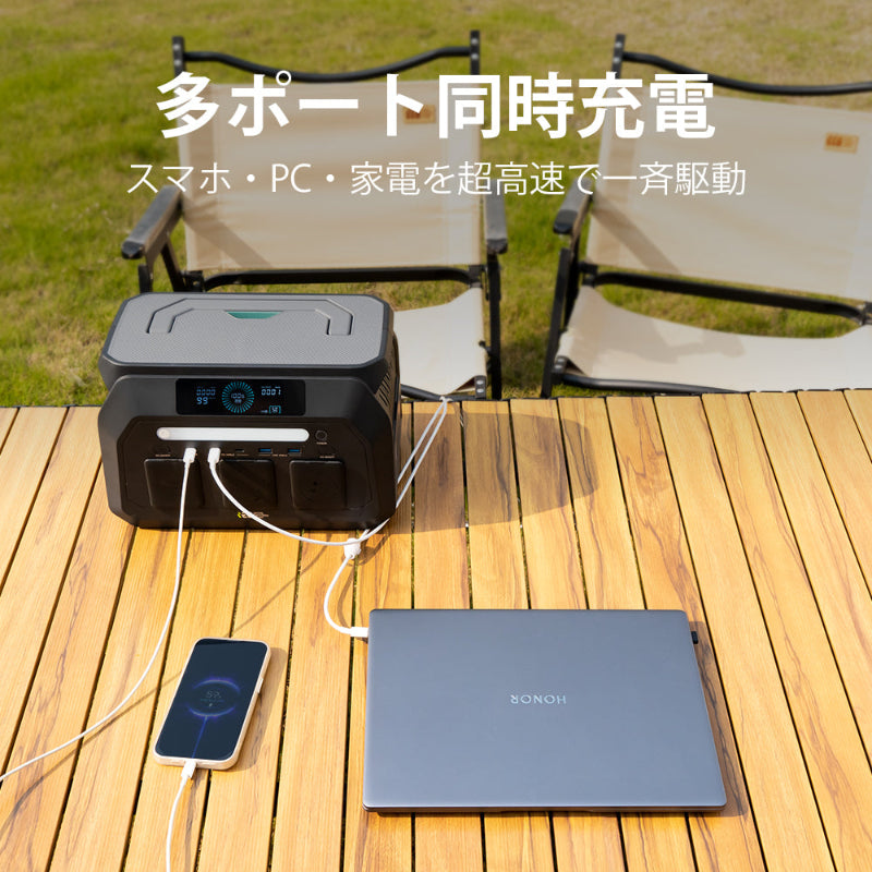 ポータブル 電源 小型 多ポート充電 同時快充